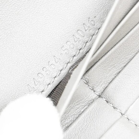 GUCCI Micro Guccissima GG Pattern Long Zipper Wallet Leather Gray Gold 69EF697 - Picture 8 of 12